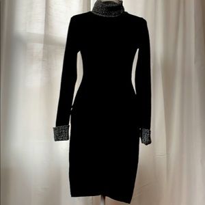 New turtle neck winter midi dress.